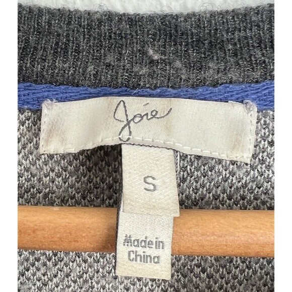 Joie Women's Size S Gray White Baby Swan Animal Cashmere Wool Blend Sweater - Picture 5 of 6